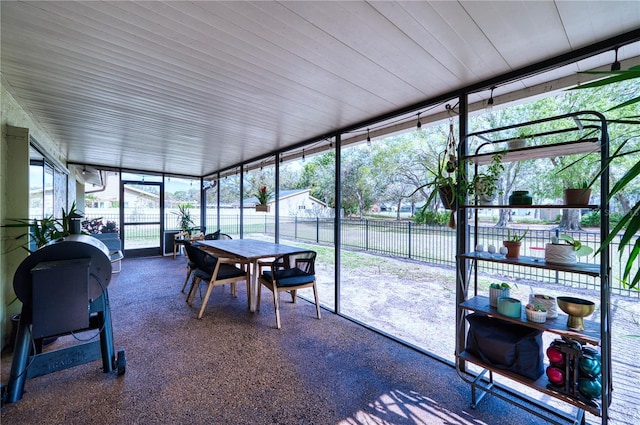 view of sunroom / solarium