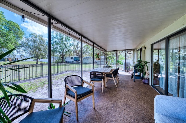 view of sunroom