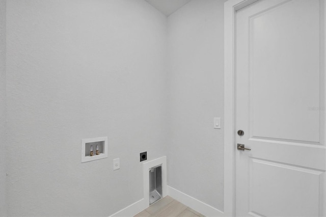 laundry room with washer hookup and hookup for an electric dryer