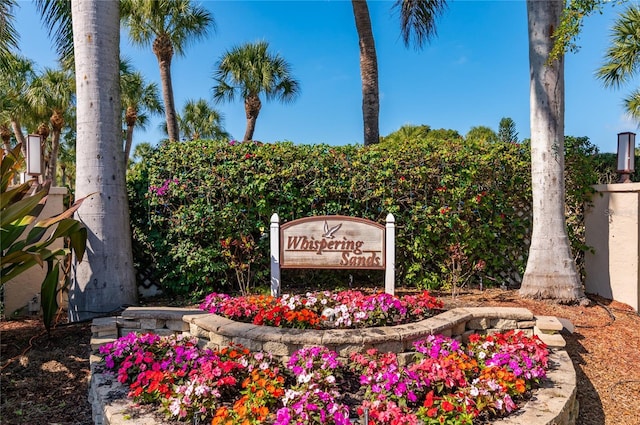 view of community sign