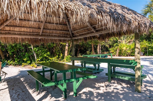 view of property's community with a gazebo