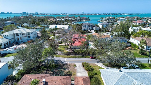1555 Flower Dr, Sarasota, FL 34239 - bird's eye view with a water view