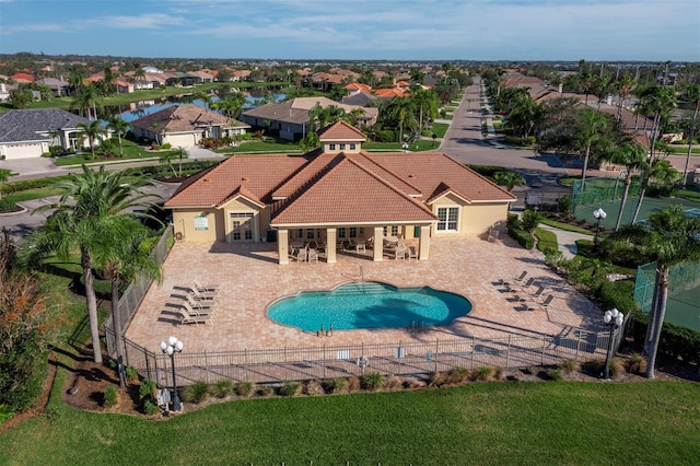 view of pool featuring a patio area