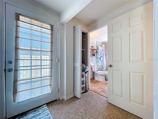 doorway to outside with plenty of natural light