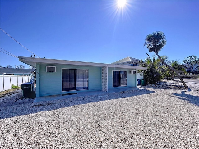 view of front of property with fence