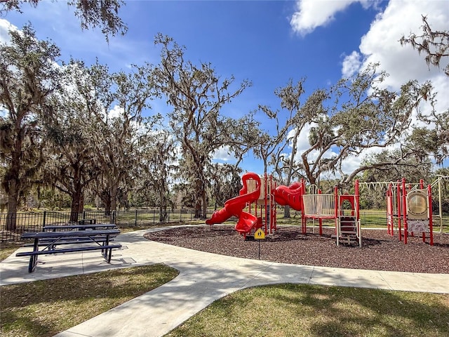 view of play area