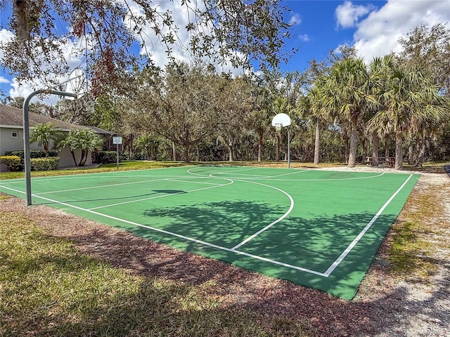 view of basketball court