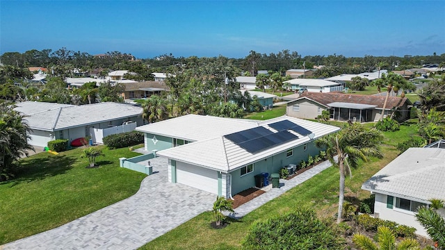 bird's eye view featuring a residential view