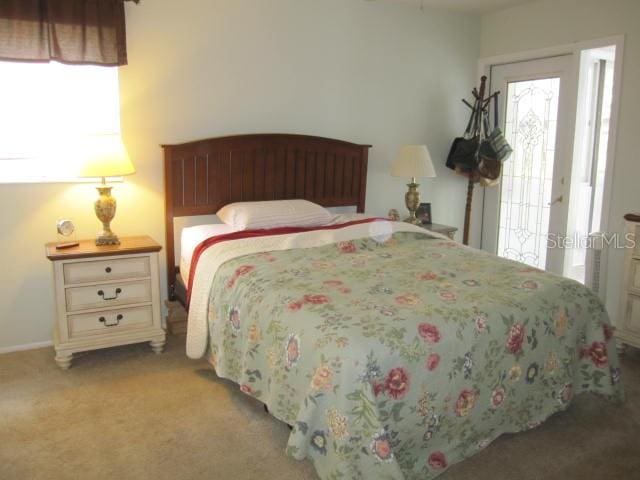 view of carpeted bedroom