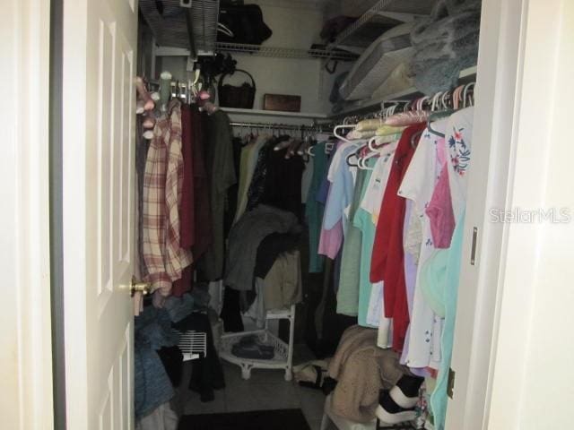 view of walk in closet