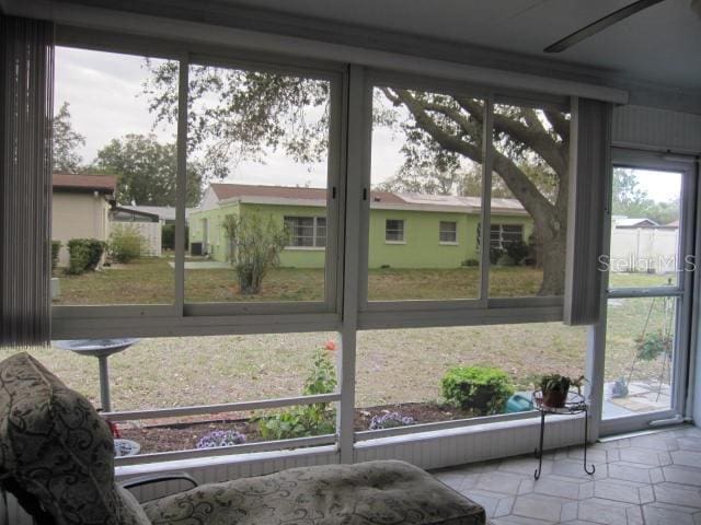 view of sunroom