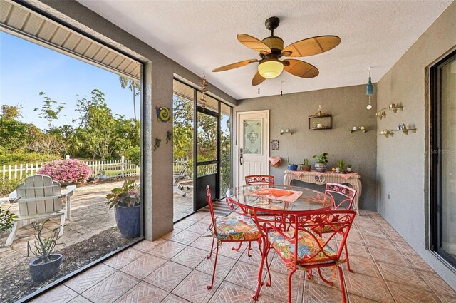 7415 36th Ave E, Palmetto, FL 34221 - sunroom featuring ceiling fan