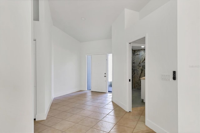 entryway featuring light tile patterned floors