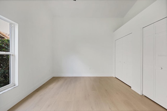 unfurnished bedroom featuring light hardwood / wood-style flooring