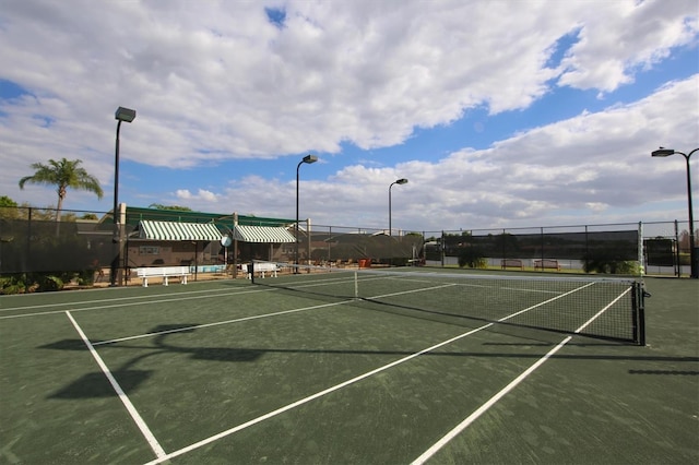 view of tennis court