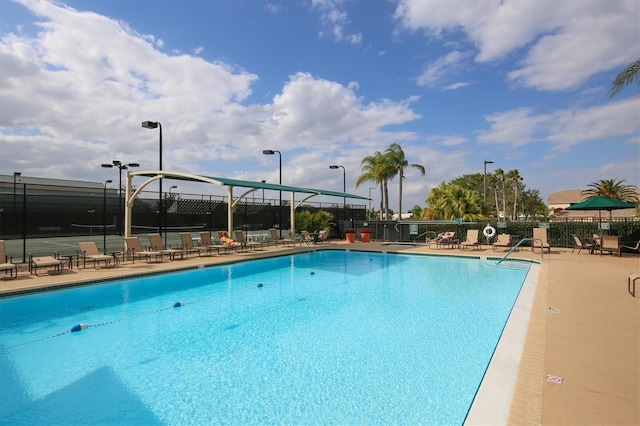 view of pool with a patio