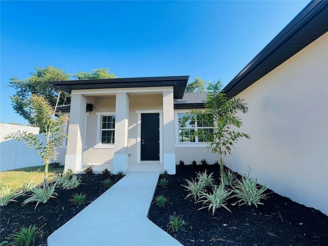 view of doorway to property