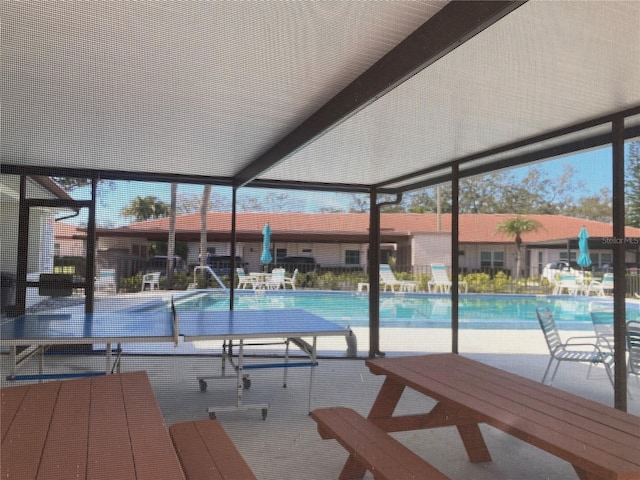 view of pool