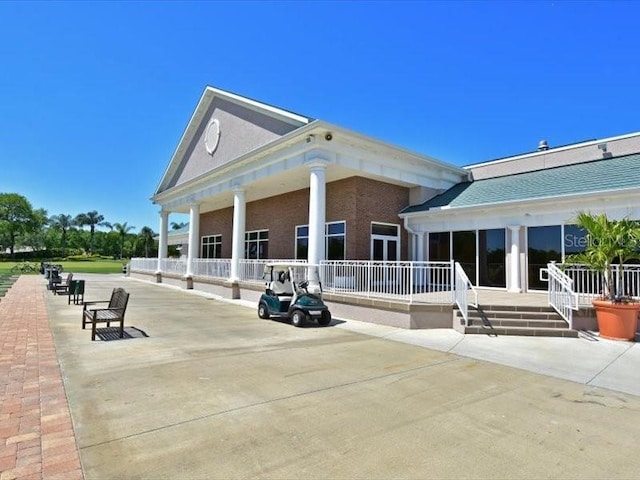 rear view of property with a patio