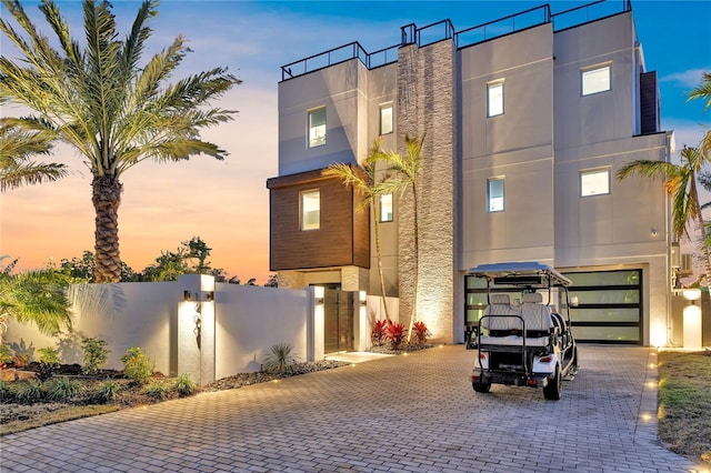 modern home with a garage