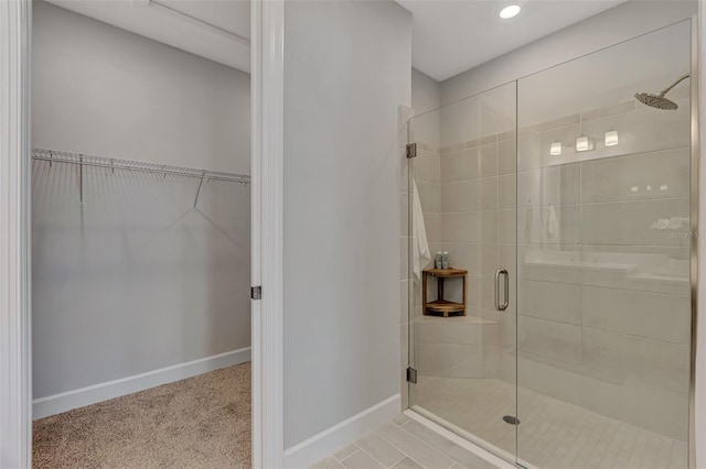 bathroom with walk in shower