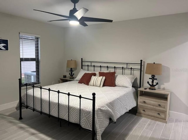 bedroom with ceiling fan