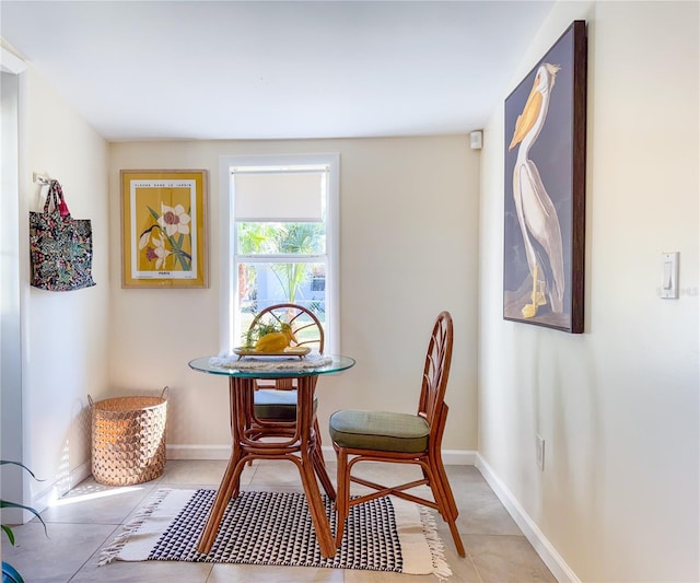 view of dining area