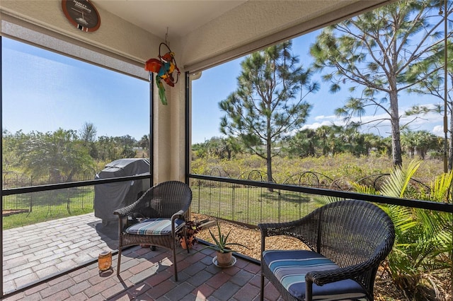 view of sunroom