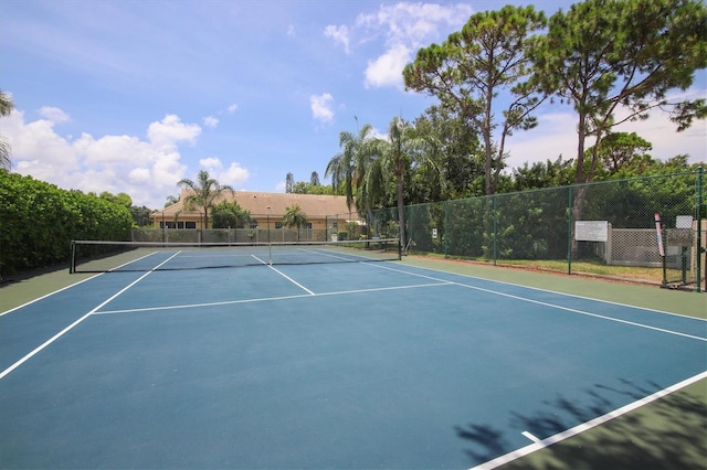 view of sport court