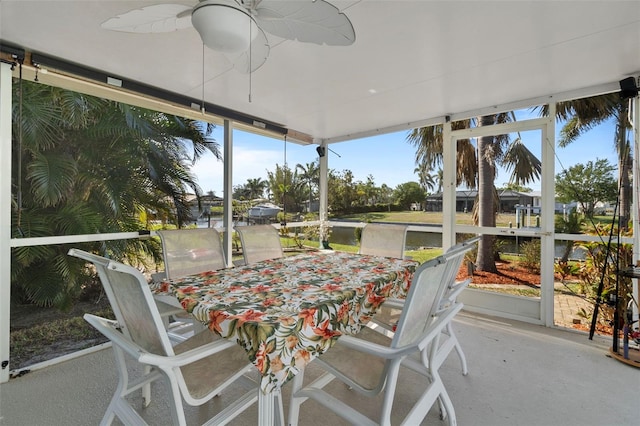 sunroom with a healthy amount of sunlight