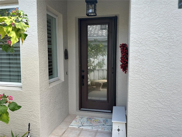 view of doorway to property