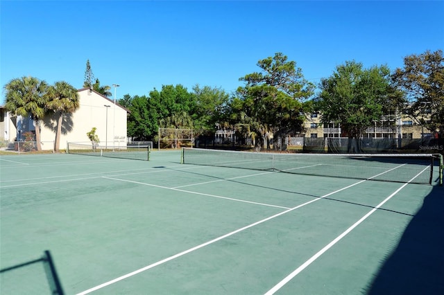 view of tennis court