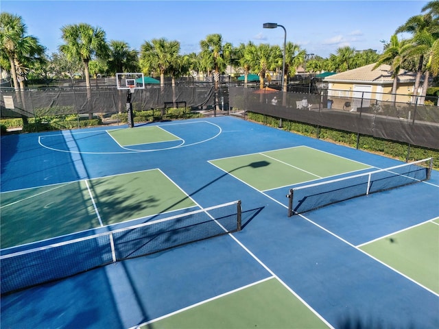 view of sport court with tennis court