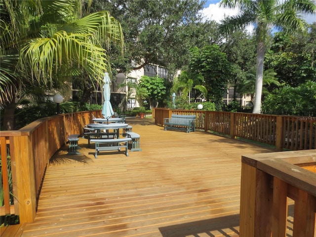 view of wooden terrace