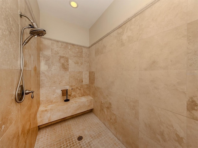 room details with tiled shower