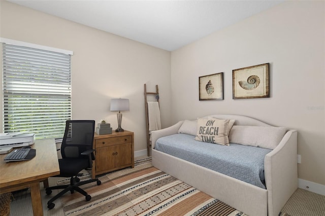 bedroom with baseboards