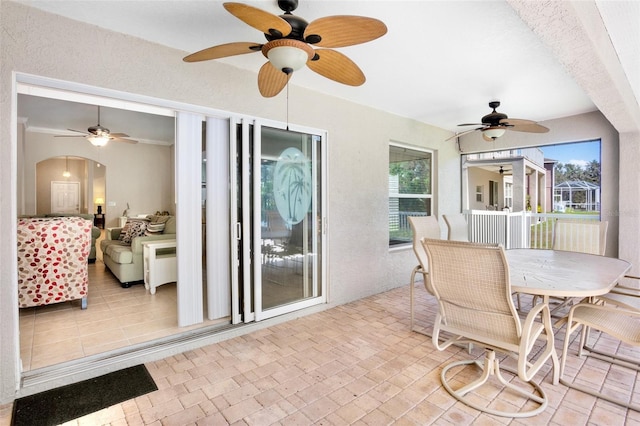 view of sunroom / solarium