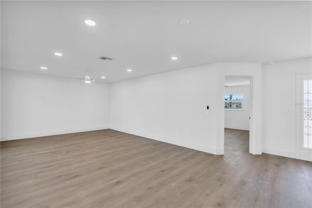 1950 Fairview Dr, Englewood, FL 34223 - empty room with ceiling fan and light wood-type flooring