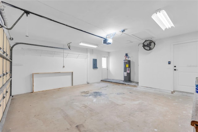 1950 Fairview Dr, Englewood, FL 34223 - garage with a garage door opener, electric water heater, and electric panel