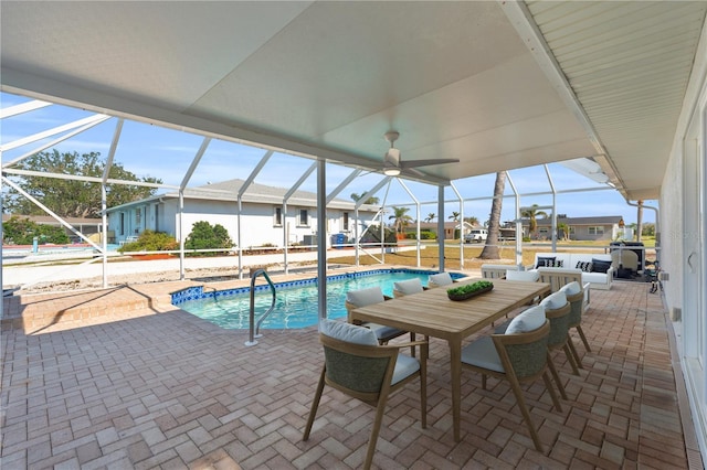 1950 Fairview Dr, Englewood, FL 34223 - view of pool with a patio area and glass enclosure