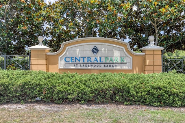 view of community sign