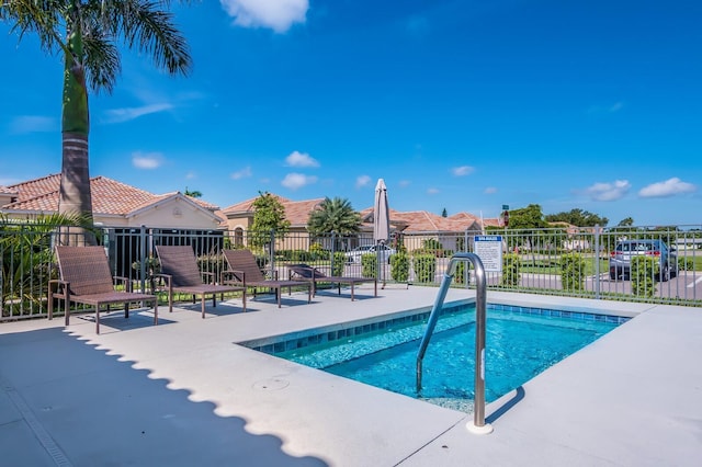 view of pool with a patio