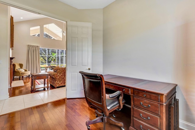 5750 Saddle Oak Trl, Sarasota, FL 34241 - office featuring hardwood / wood-style flooring and baseboards