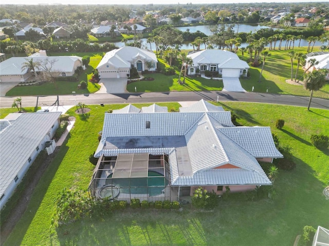 534 Warwick Ln, Venice, FL 34293 - bird's eye view with a water view and a residential view