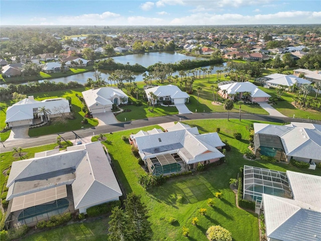 534 Warwick Ln, Venice, FL 34293 - aerial view featuring a water view and a residential view
