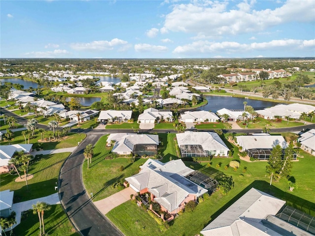 534 Warwick Ln, Venice, FL 34293 - bird's eye view with a water view and a residential view
