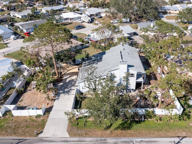 bird's eye view with a residential view