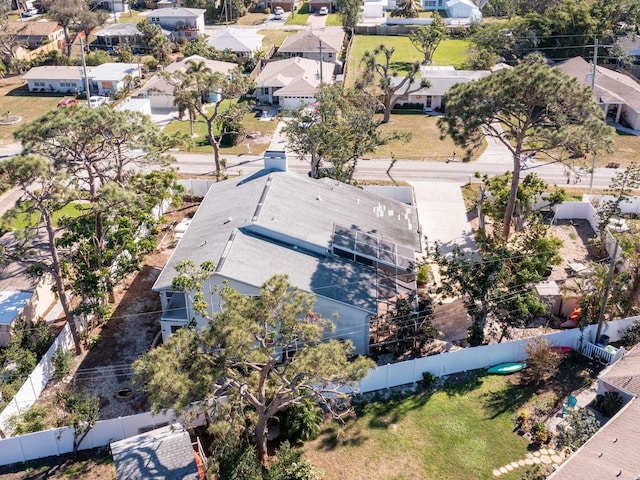 birds eye view of property with a residential view