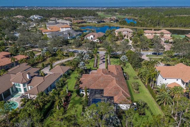 19424 Ganton Ave, Lakewood Ranch, FL 34202 - aerial view with a residential view and a water view