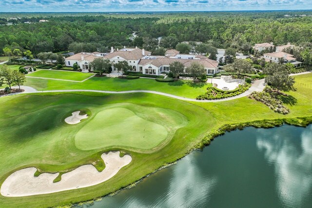 19424 Ganton Ave, Lakewood Ranch, FL 34202 - drone / aerial view with a water view, a forest view, and golf course view